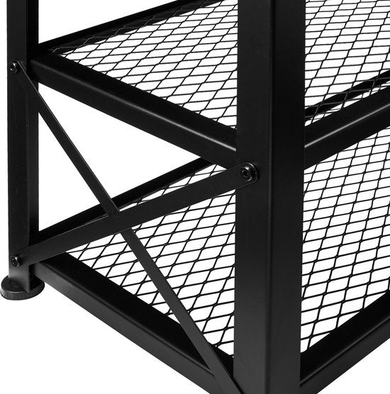 tectake - Schoenenrek Blackpool - schoenenkast - industrial light - 101 x 30,5 x 45,5 cm - 404290