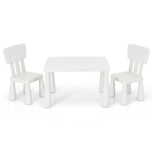 Coast 3-Delige Kindertafelset - 1 Tafel met 2 Stoelen - 76.5 x 54.5 x 49.5 cm - Polypropyleen - Wit