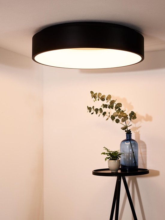 Lucide TALOWE LED - Plafonnière (Plafondlamp) - Ø 60 cm - LED Dimbaar - 1x42W 3000K - Zwart