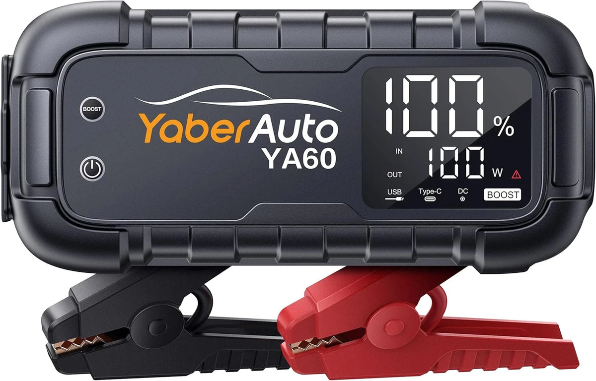 YaberAuto YA60 Jumpstarter 8000A - 26800mAh - 65W Snelladen, LED