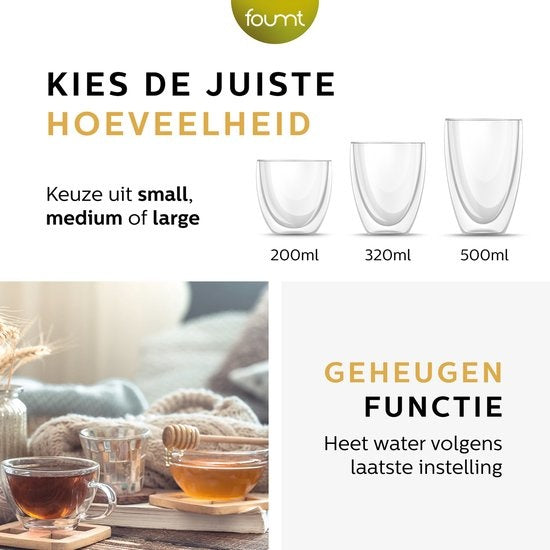 Ocina Heetwaterdispenser met Digitaal Display - 3 Liter - Zwart