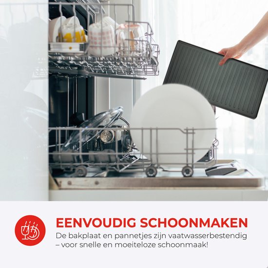 Bourgini Gourmette Raclette Pure - Gourmetstel met omkeerbare Grill & Bakplaat - Raclette 8 personen - 21x42 cm - PFAS-vrije coating - Regelbare thermostaat - incl. 8 spatels en pannetjes