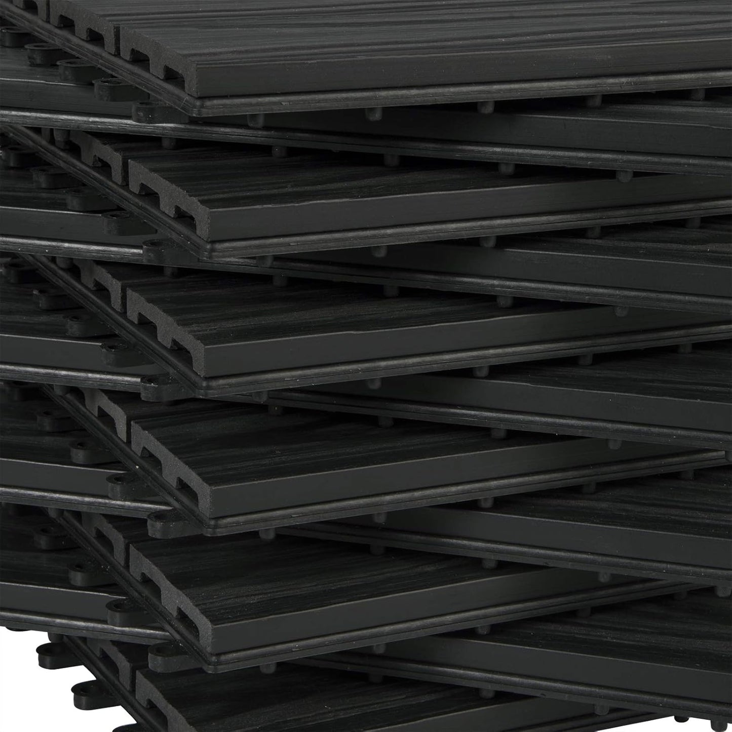 Woltu WPC Terrastegels 30x30 cm - Antraciet - Kliksysteem - 22 Stuks (2 m²)
