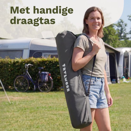 TRVLMORE Campingstoel XL - Opvouwbaar - 150KG Draagvermogen - Incl. Draagtas - Klapstoel - Kampeerstoel - Vouwstoel - Grijs