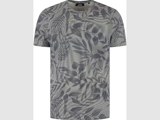 Boston Brothers – All Over Print Jersey T-Shirt – Zacht & Comfortabel – Navy – Maat M