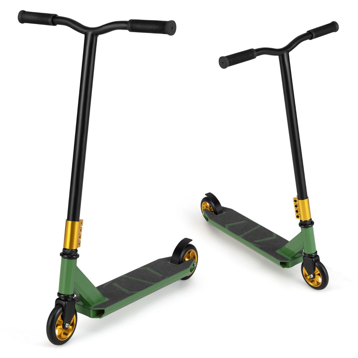 Coast stuntstep - 360 graden stuur - aluminium deck - groen