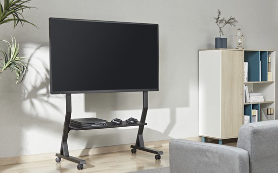 VDD - TV standaard verrijdbaar - Draaibaar - 45 inch tot 90 inch - Zwart