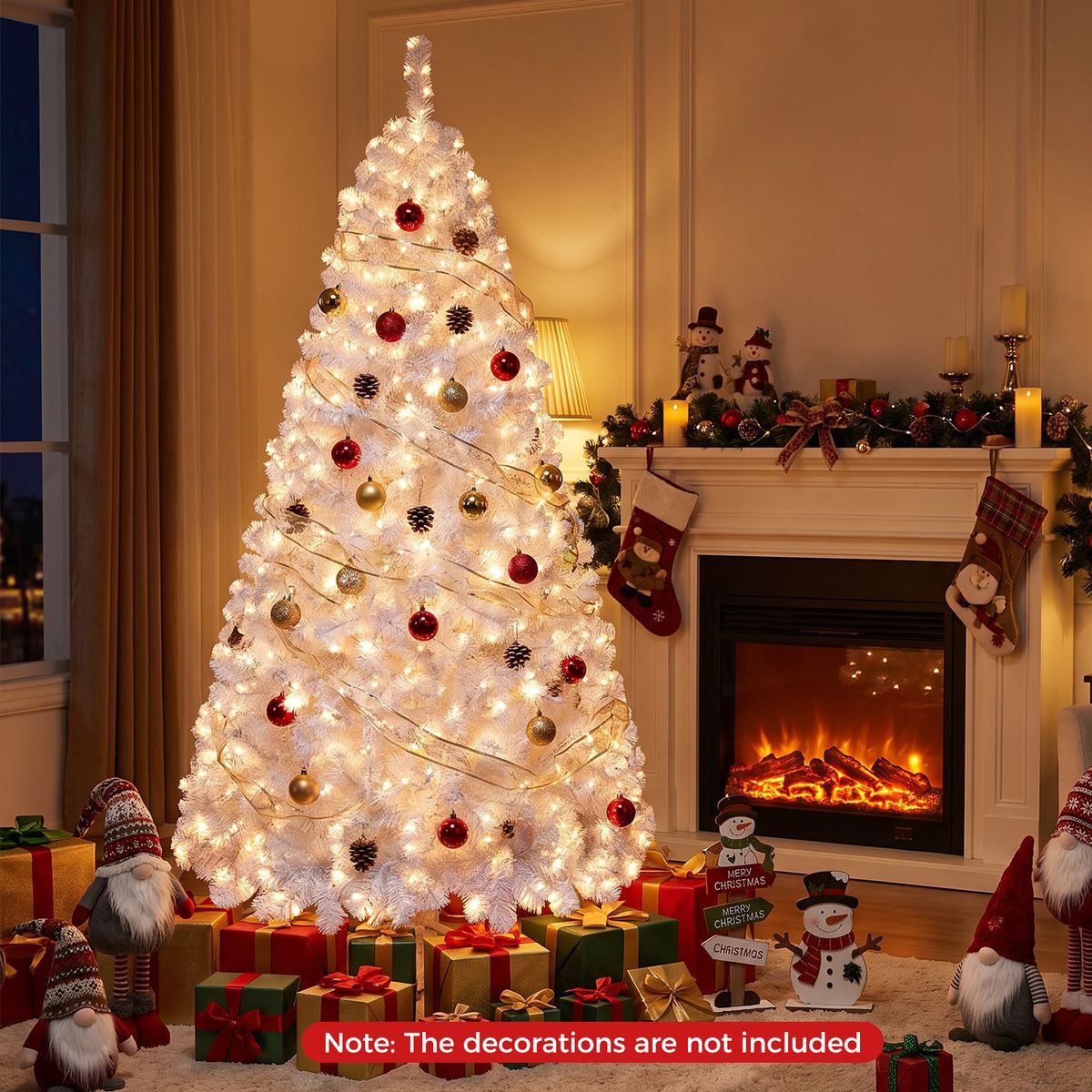 Coast Kunstkerstboom - 180 cm - 230 warmwitte LED-lampen - 8 verlichtingsmodi - Sneeuweffect