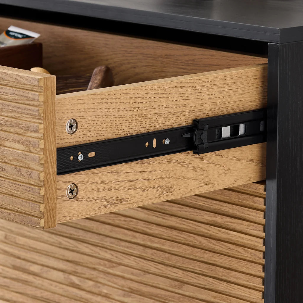 SoBuy HFSR03-SCH Schoenenkast Halmeubel met 1 Lade en 2 Kleppen voor Entree en Hal