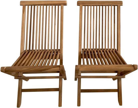 AXI Mina Teak Tuinstoelen – Set van 2 – Opklabare Teakhouten Tuinstoelen voor Buiten – Comfortabele Stoelen – Geschikt voor Tuin en Terras