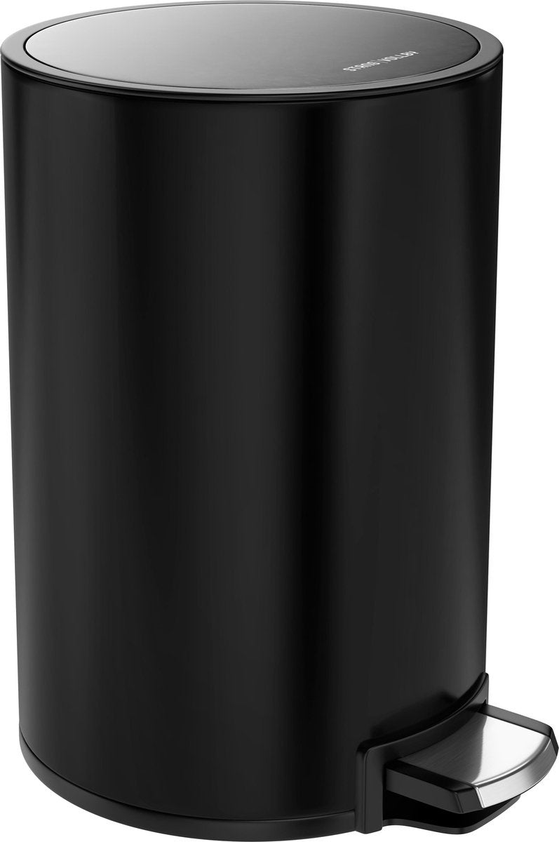 StangVollby Kallax Prullenbak 5 Liter - Zwarte Badkamer Pedaalemmer - Kleine Prullenbak met Soft Close Deksel - Toilet Vuilnisbak - Afvalemmer Klein - Vuilbak