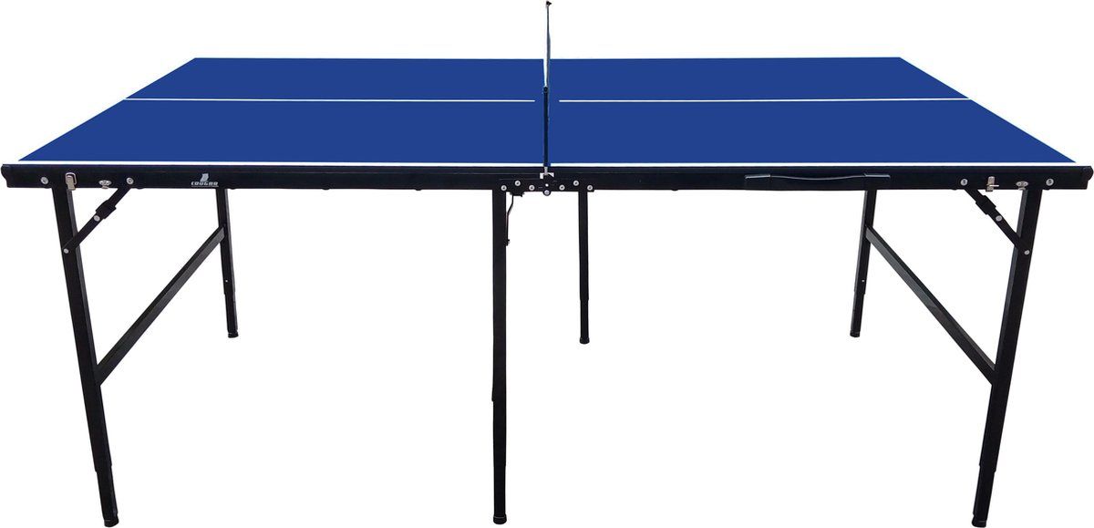Cougar tafeltennistafel Midi 1800 - Draagbaar en opklapbaar - 180 x 102 x 65/76 cm - Blauw