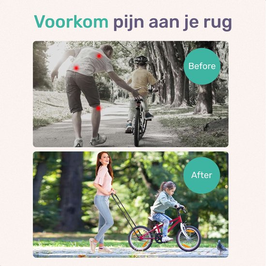 Duwstang voor kinderfiets - Universeel - Zwart - Fietstrainer - Fietsbeugel - Geschikt voor loopfiets, driewieler en peuterfiets