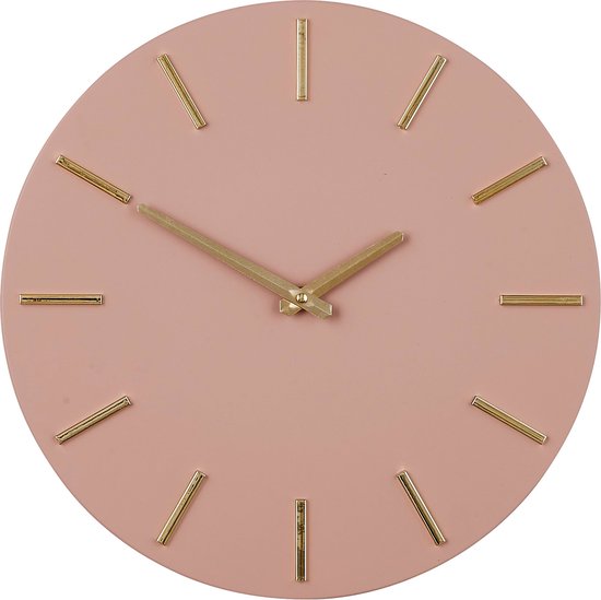Mica Decorations Brixen Wandklok - Ø36 cm - Roze