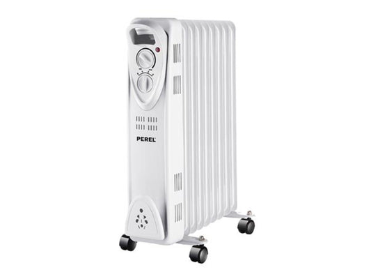 Perel Olieradiator, 9 ribben, drie warmtestanden, 2000 W