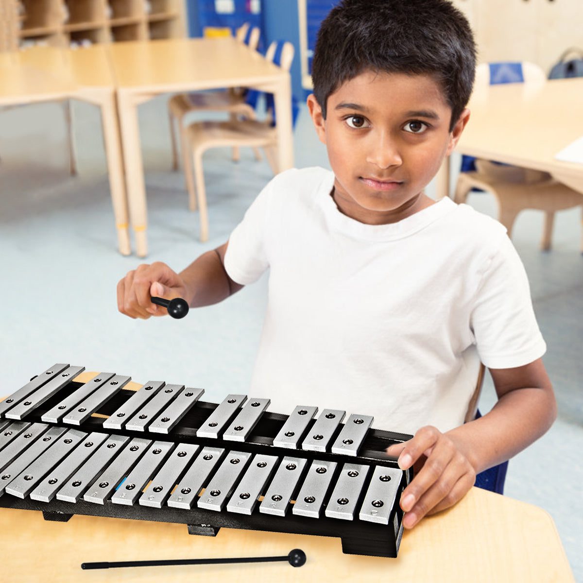 Coast Handpercussie Xylofoon Met 30 Noten - Inclusief Draagtas - Opvouwbaar