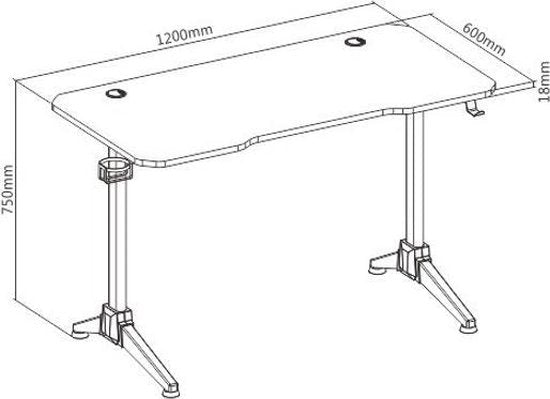 Game bureau - computertafel - computerbureau - zwart