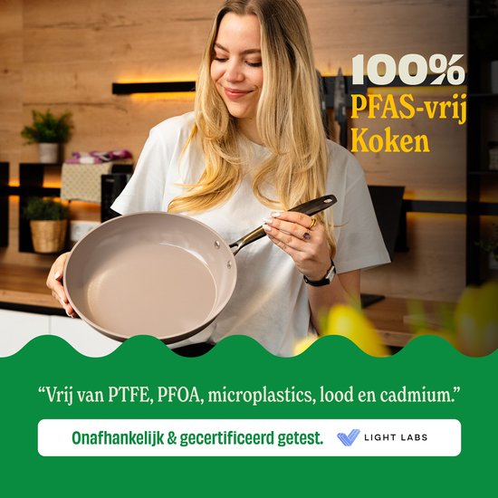 Cook & Pan 9-Delige Pannenset Taupe of Mind - PFAS vrij - Alle Warmtebronnen - Pannen Set met 7 jaar Garantie - Krasbestendige Anti Aanbaklaag - Vaatwasserbestendig - Gas, Inductie, Elektrisch, Oven - Koekenpan, Wokpan, Steelpan, Hapjespan, Kookpot