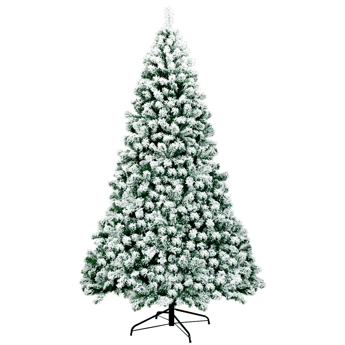 Coast Besneeuwde Kunstkerstboom Wit/Groen – 225 cm – 1346 Takpunten met Metalen Standaard