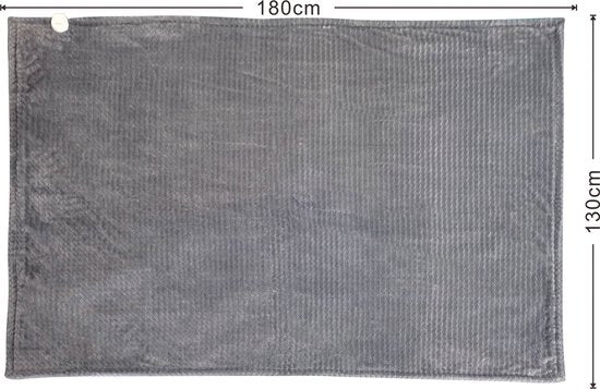 Tomado TEB1803G - Warmtedeken - Elektrische deken 1 persoons - Omslagdeken - Elektrische knuffeldeken - Superzachte fleece stof - 180 x 130 cm