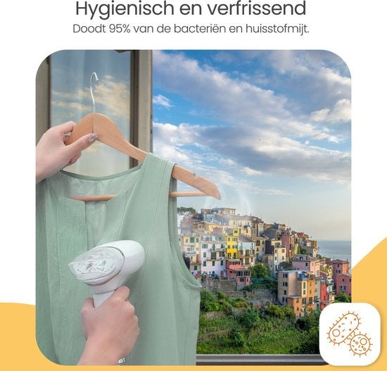 Goliving kledingstomer - Handstomer voor kleding/textiel/stof - Opvouwbaar - Incl. Reis-etui - Wit