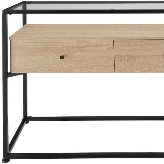 tectake - Consoletafel dressoir sidetable Reading - industrieel - lichtbruin - 101,5x41,5x80,5cm - 404691