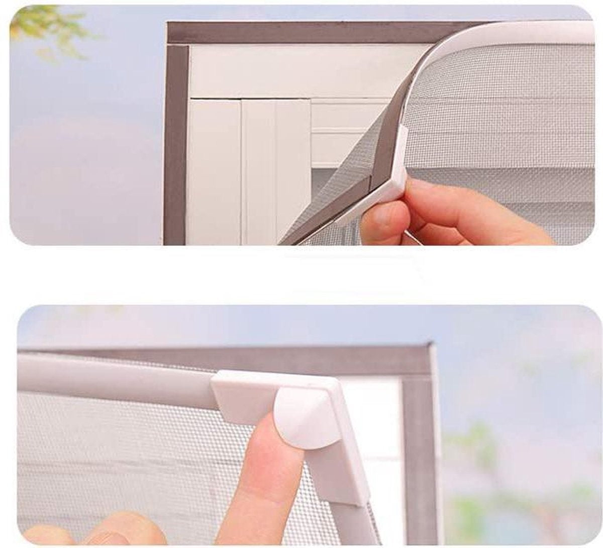 O'DADDY® Magnetische Raamhor - 100x150 cm - Op Maat Snijdbaar Vliegengaas - Gebruiksvriendelijk - Witte Rand met Zwart Gaas