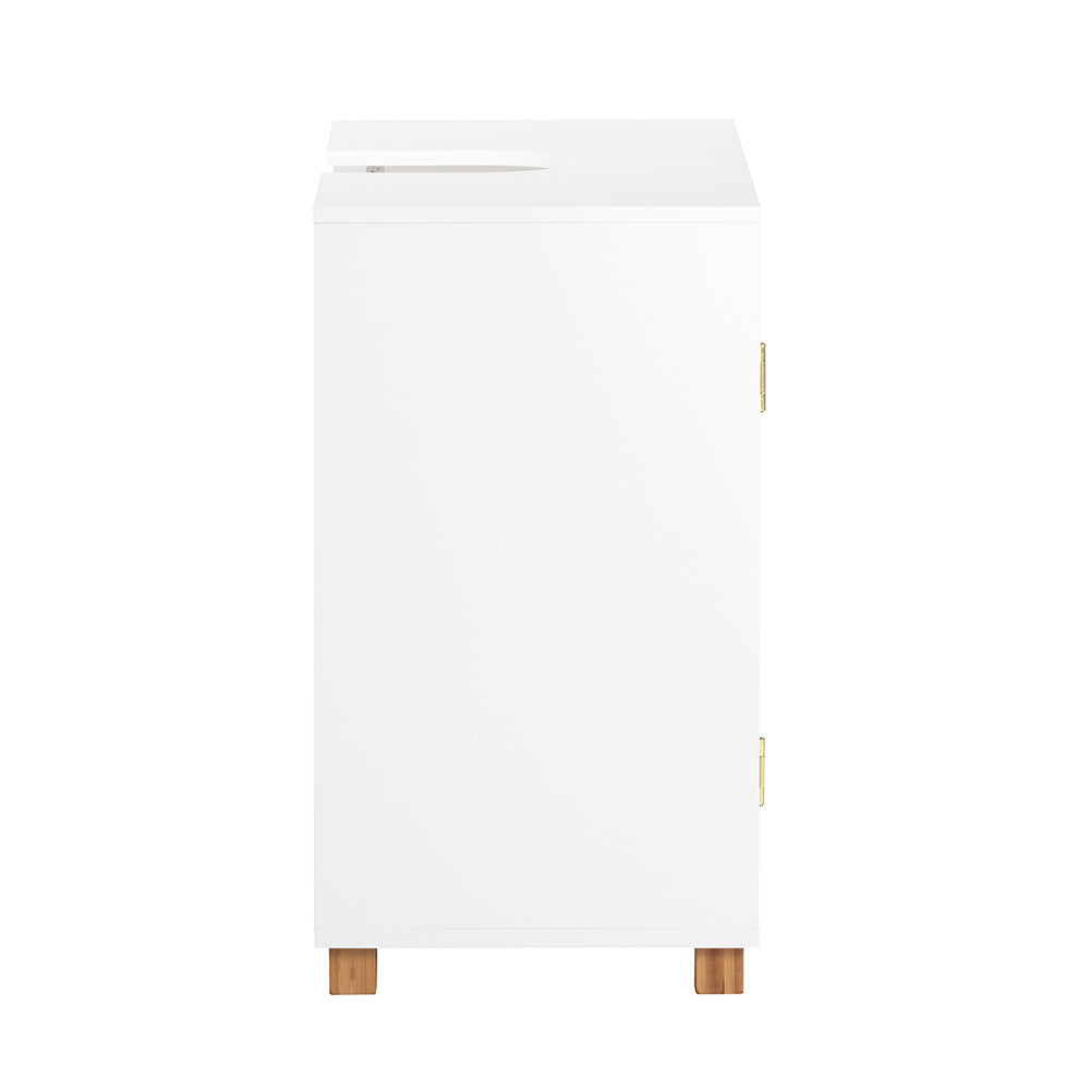 SoBuy BZR125-W Wastafel Onderkast - Wit - 2 Deuren - 60x33x60cm