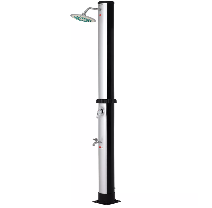 Monzana Buitendouche 35 liter – Solar UV-Bestendig 60°C - Zwart