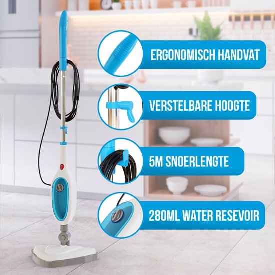 Strex 12-in-1 Stoomreiniger - Handstomer - Tapijtreiniger - 1500W - 280 ml - Harde/Zachte Ondergronden
