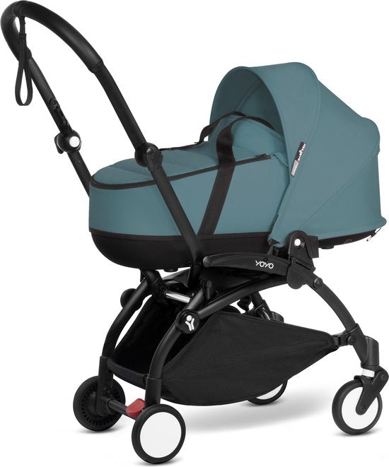 Babyzen YOYO Reiswieg, Aqua - De reiswieg bevat een dikke dubbel matras, ventilerend kuipje & zonnekap - Vereist een YOYO2 frame (apart verkrijgbaar)