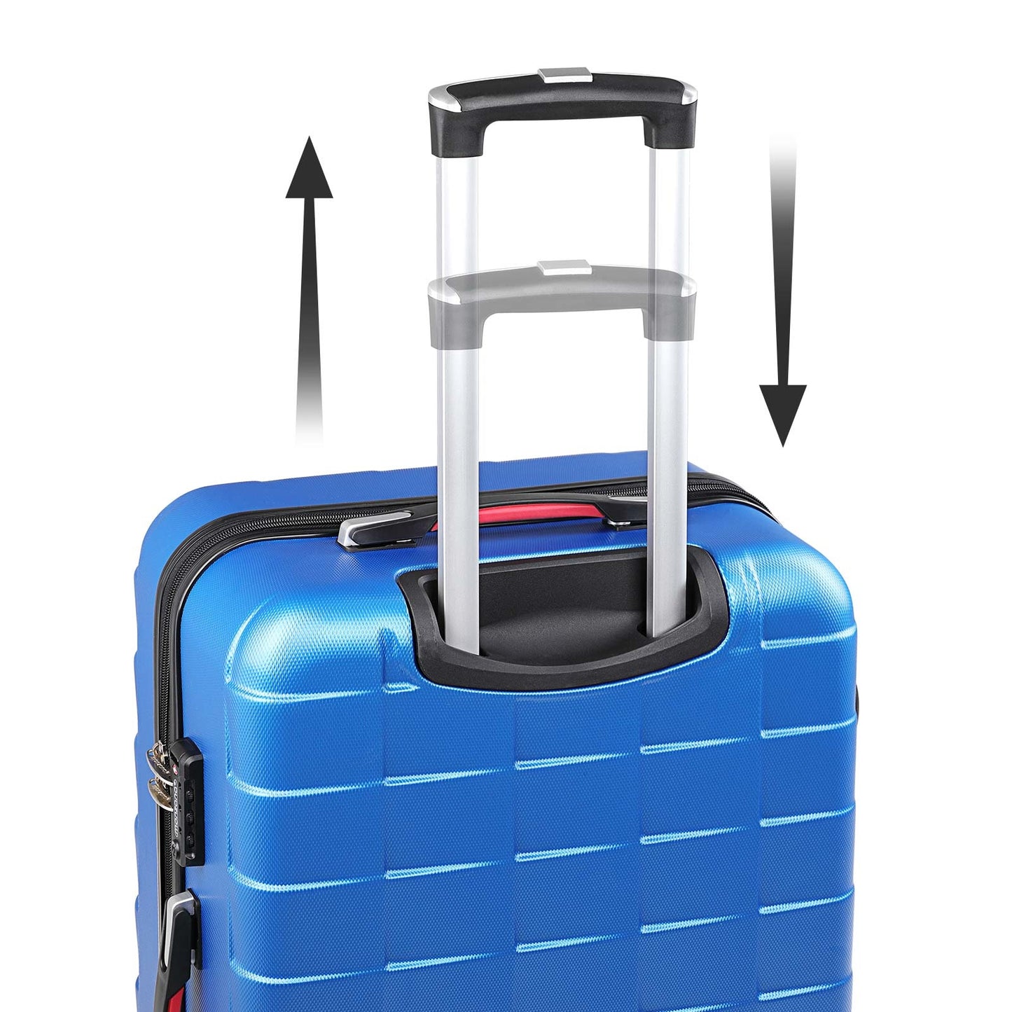 Monazana Kofferset Exopack 3-delig - TSA slot Wielen - Blauw