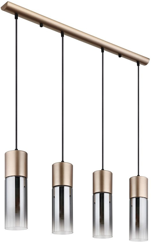 Globo - hanglamp - ANNIKA - bruin - glas - grote eettafellamp - E27 - 21000-4HCA