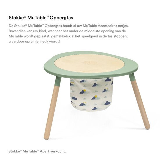 Stokke® MUtable™ V2 Katoenen Opbergtas - Clouds