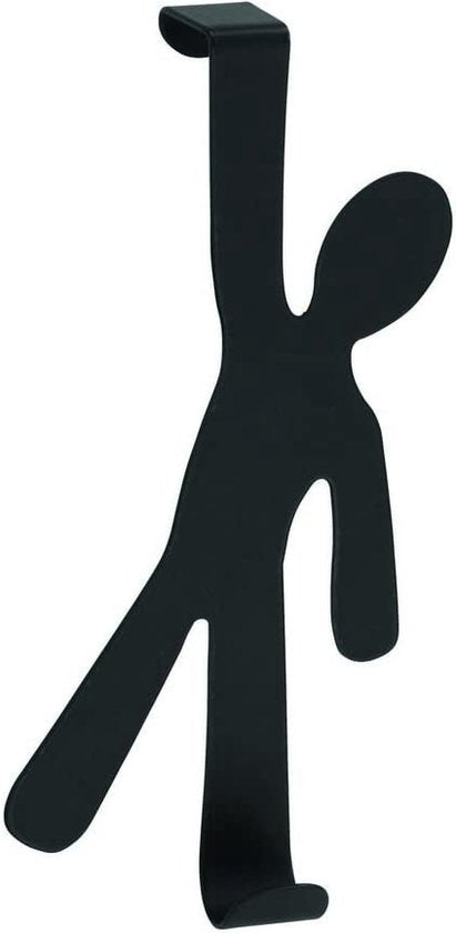 Wenko Deurhaak opdekdeur mannetje - Zwart