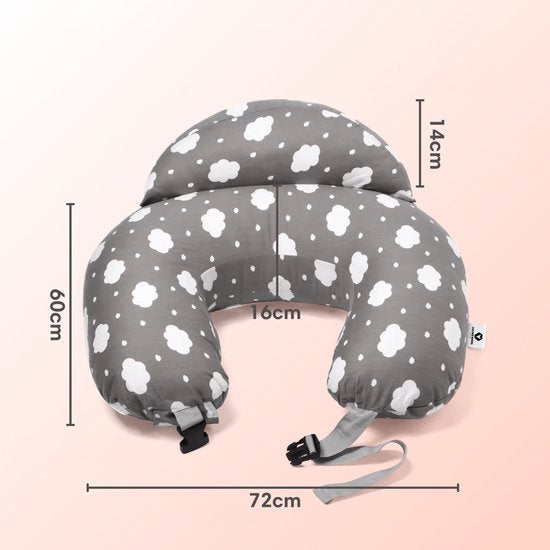 Vulpes Goods® BabyCare - Voedingskussen - Zwangerschapskussen incl. afneembare hoes - 3in1 - Uniek Design