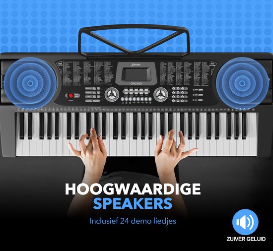 Finesse Keyboard Piano - Statief & Accessoires - 61 Keys - Digitale Piano - Elektrische Piano - Kind