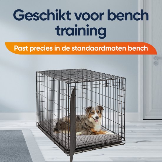 Happysnoots Hondenkussen 120x80cm - Extra Groot - Fluffy - Luxe Hondenbed - Dog Bed - Wasbaar - Grijs