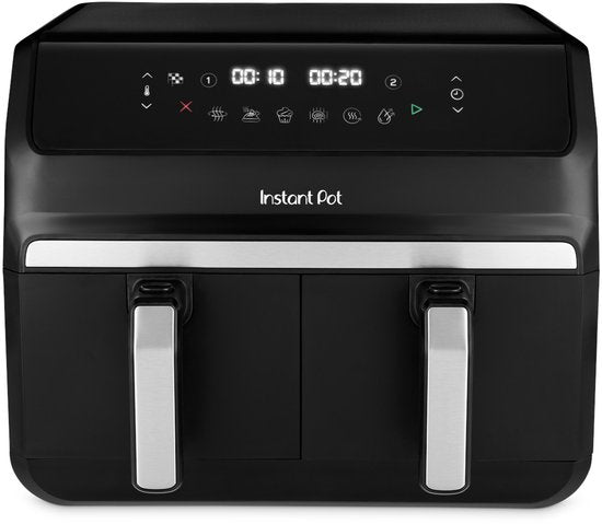 Instant Pot Vortex Dual Drawer 8L Airfryer – Dubbele Airfryer met 2x 4L Laden – SyncCook™ & SyncFinish™ – ClearCook – 8-in-1 – Tot 205°C – Vaatwasserbestendig