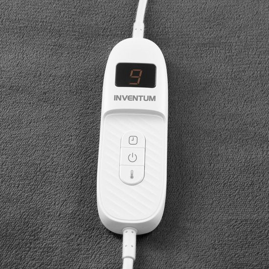 Inventum HB180G - Elektrische omslagdeken - Warmtedeken - Bovendeken - 1 persoons - 180x130 cm - Fleece - Grijs