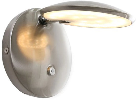 Steinhauer Zenith LED - Wandlamp Modern - Staal - H:12cm - Ø:12cm - Universeel - Voor Binnen - Metaal - Wandlampen - Slaapkamer - Woonkamer