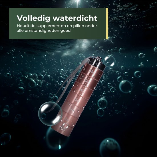 Gandria Pillendoos 7 Dagen - Uitneembaar Pillendoosje - Pillesdoosjes met 7 Compartimenten - Medicijndoos met Stevige Sluiting - Koker - Waterdicht - Roze