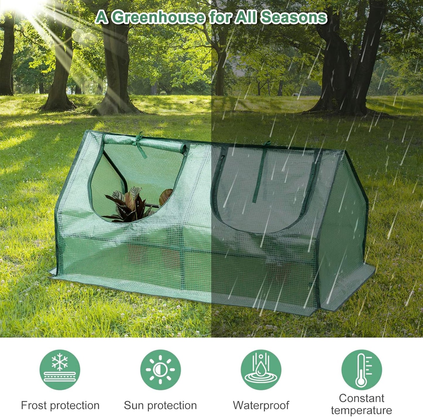 Woltu Foliekas - 120 x 60 x 60 cm - Groen