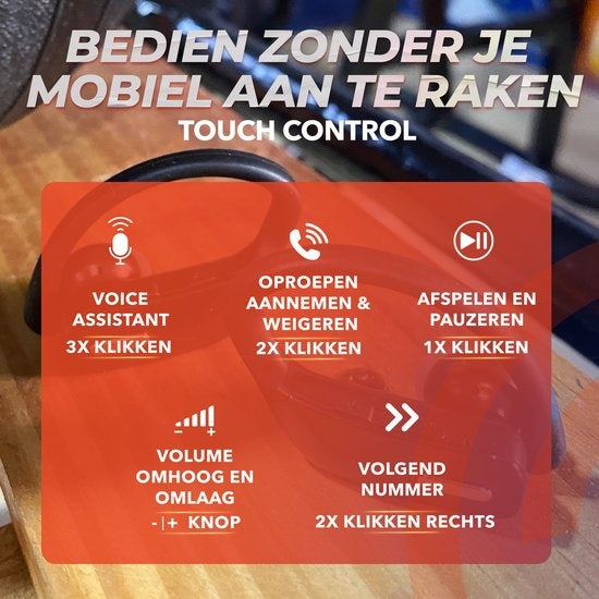 Cozey Draadloze Sport Oordopjes met Bluetooth - Hardlopen - Microfoon - Wireless Earphones