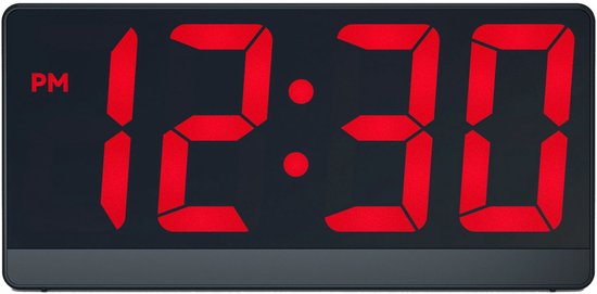Caliber Digitale Wekker - Wekkers digitaal - Instelbare Snooze Tijd - Alarmklok - Dimbaar display - Digitale klok slaapkamer - USB Oplader