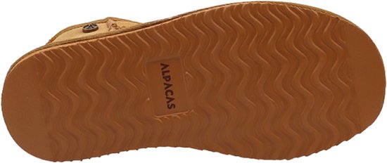 Alpacas Footwear - Dames - Echt suéde korte laarzen met stoere naad - Gevoerd met 100% zachte lamswol - Chestnut - 36