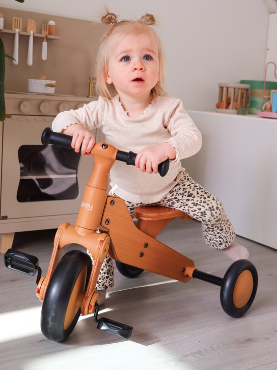 Sunny Walker 2-in-1 1000 Houten Loopfiets - Vanaf 2 jaar - Walker Trike - Verstelbaar zadel - FSC Mix
