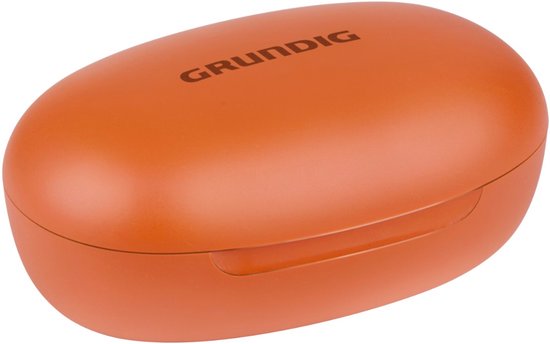 Grundig Draadloze Oordopjes Bluetooth - Oortjes Draadloos Met LED Display en Oplaadcase - In-Ear Met OWS Technologie en USB-C Lader - Oranje