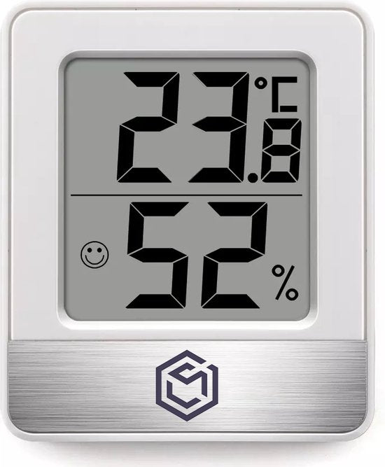 Ease Electronicz Hygrometer - Luchtvochtigheidsmeter - Digitaal Weerstation - Vochtigheidsmeter - Thermometer voor Binnen - Inclusief batterij