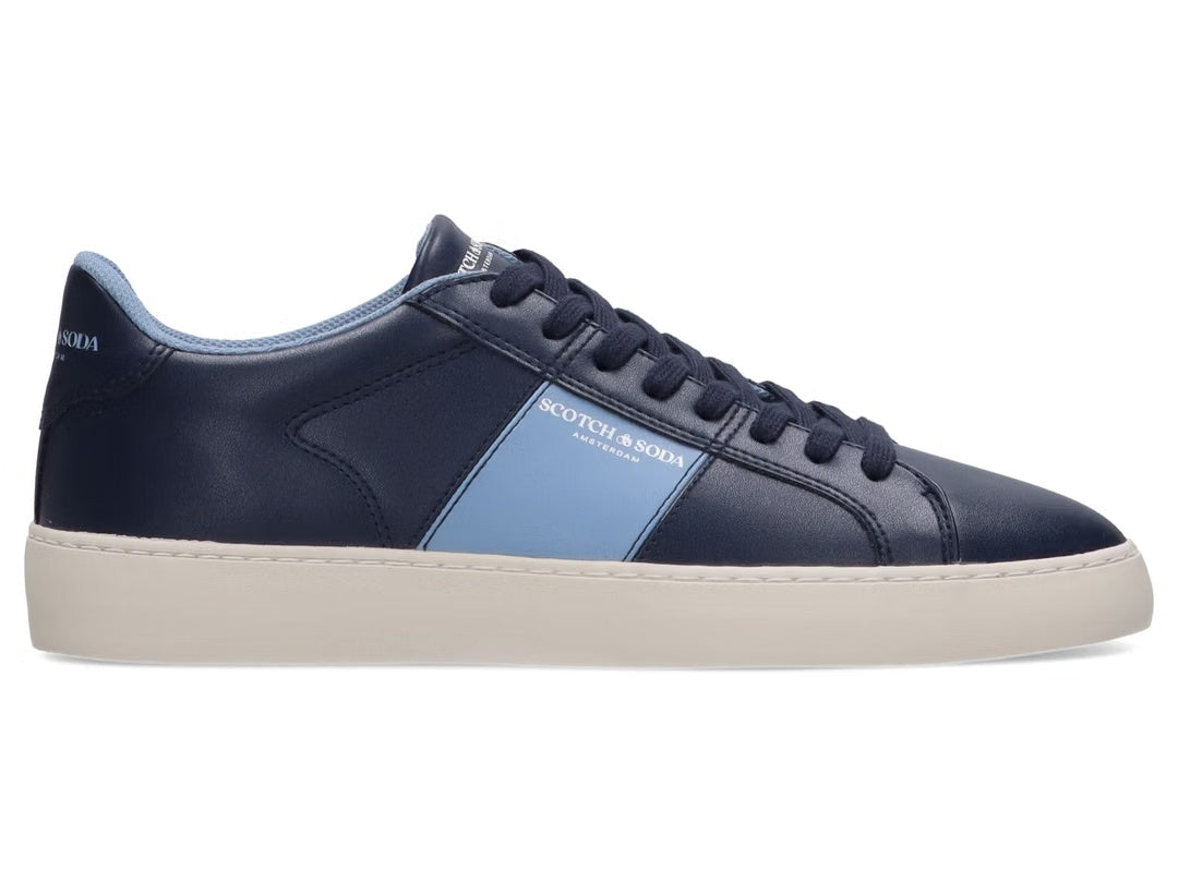 Scotch & Soda Ton Stripe Sneakers - Navyblauw - Heren - Maat 44